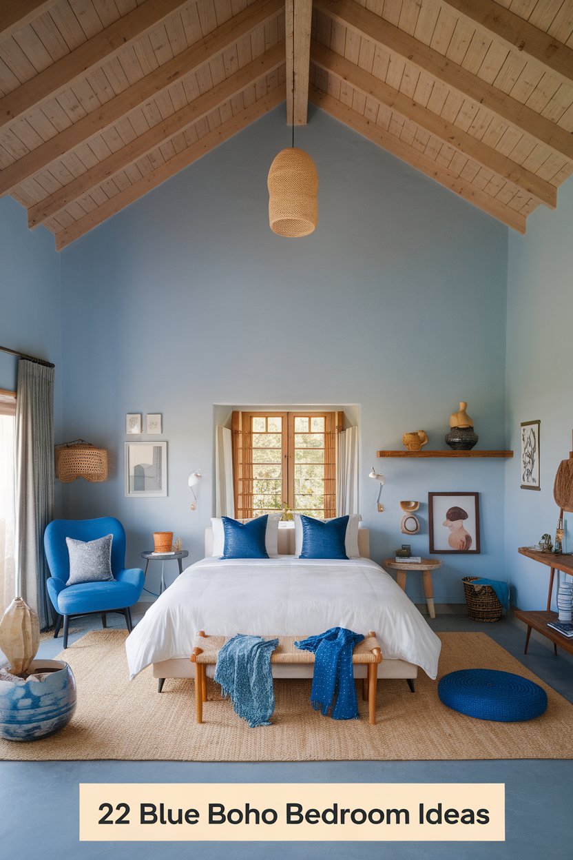 22 Blue Boho Bedroom Ideas