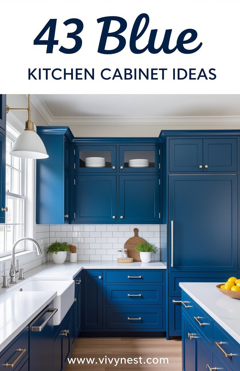 43 Blue Kitchen Cabinet Ideas