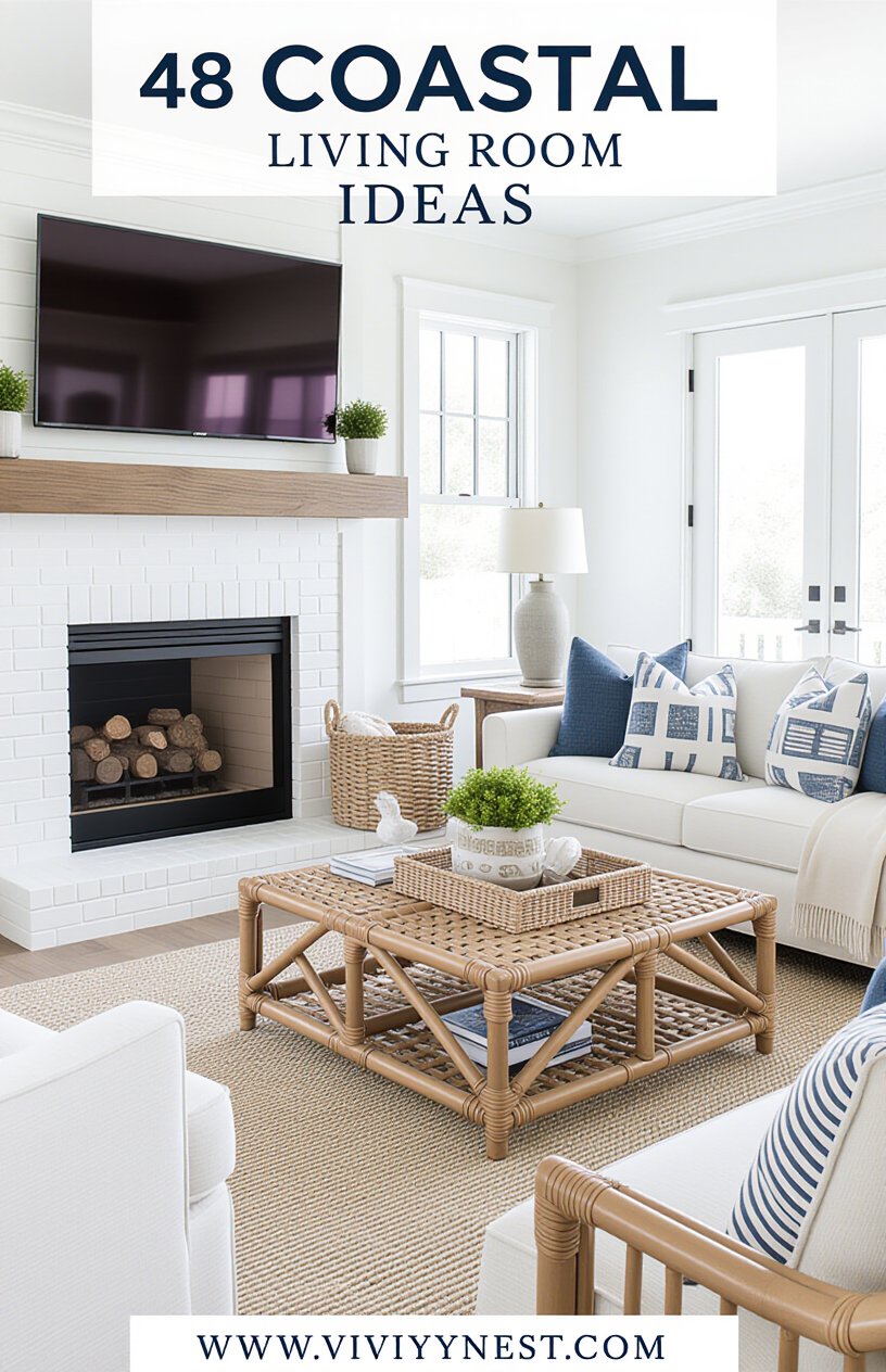 48 Coastal Living Room Ideas