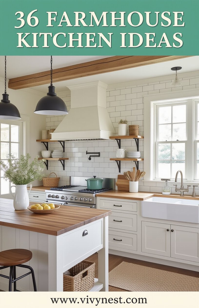 36 Farmhouse Kitchen Ideas