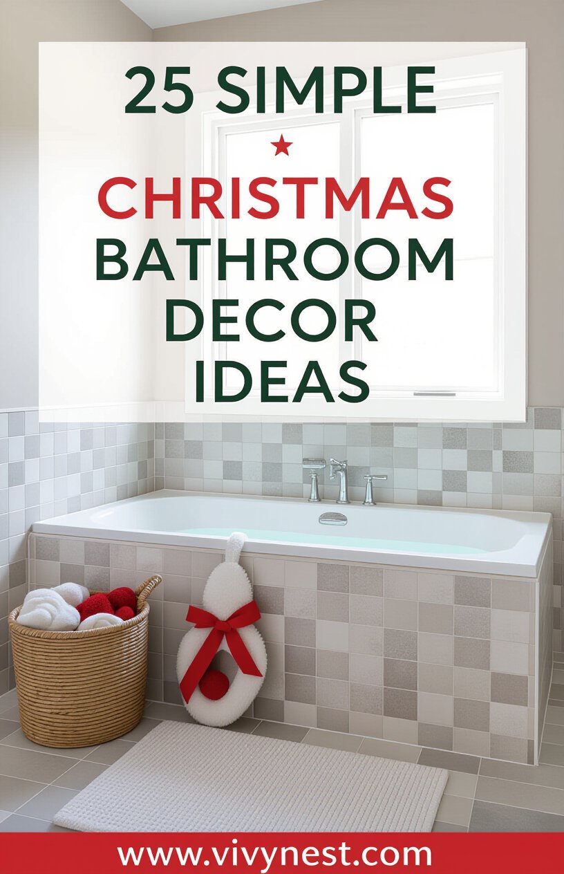 25 Simple Christmas Bathroom Decor ideas