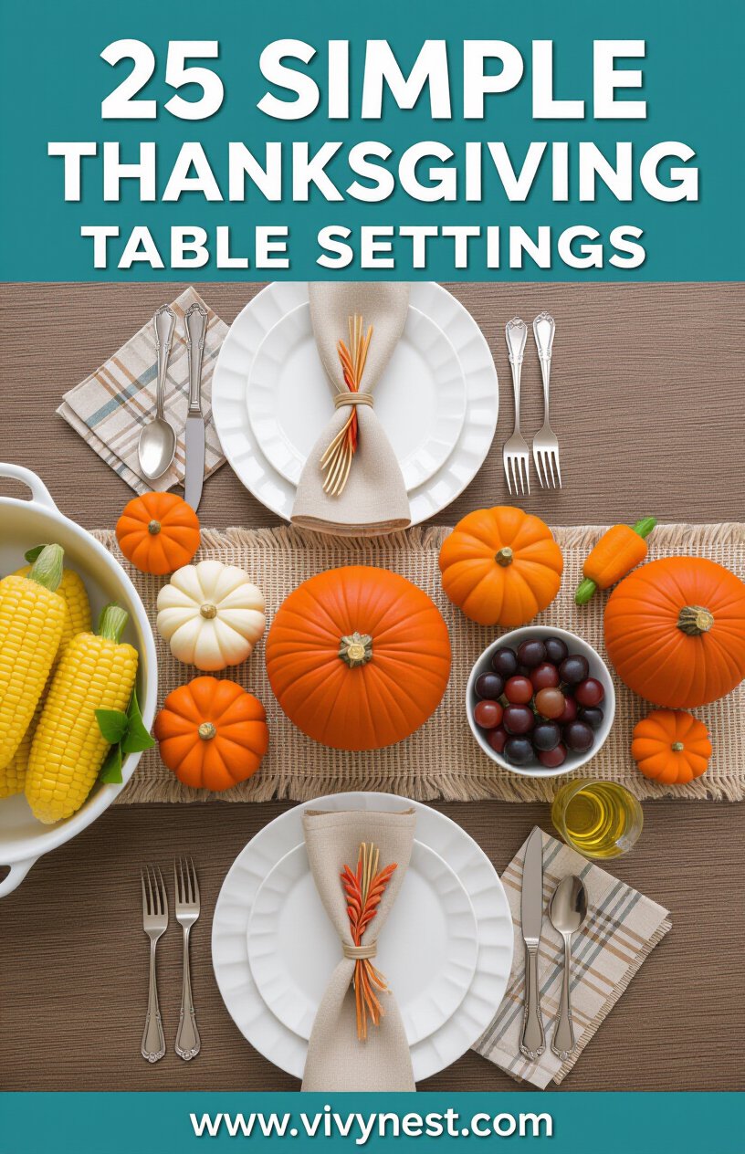 25 Simple Thanksgiving Table Settings