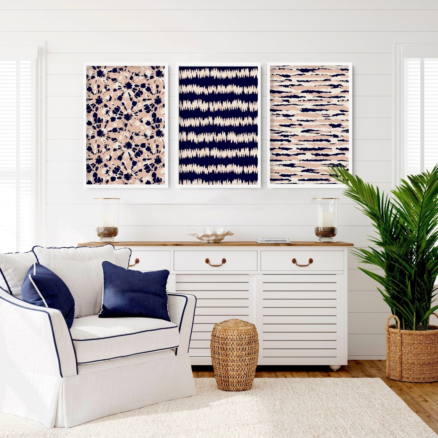 4. a Tapestry Of Indigo and Amber Amidst Geometric Shadows