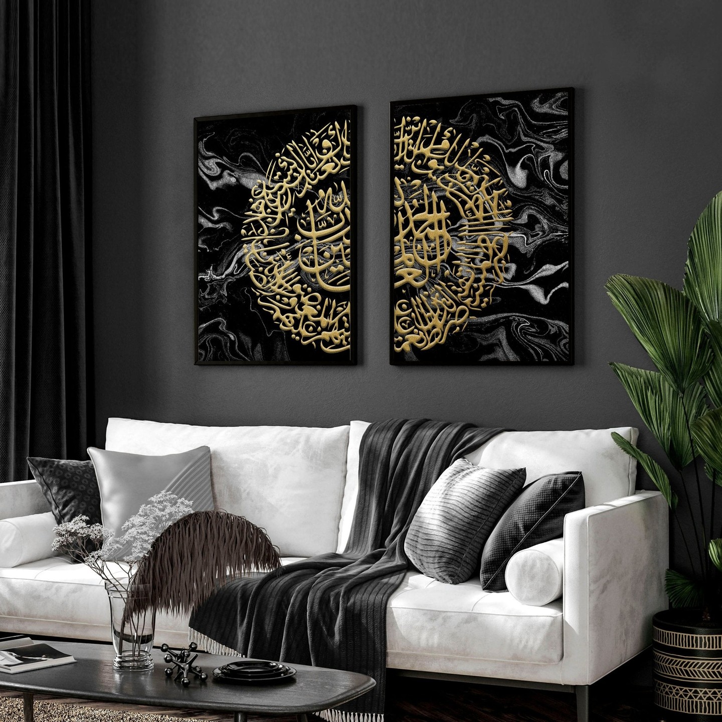 11. a Tapestry Of Time: Vintage Clock and Botanical Fusion on Moss Green