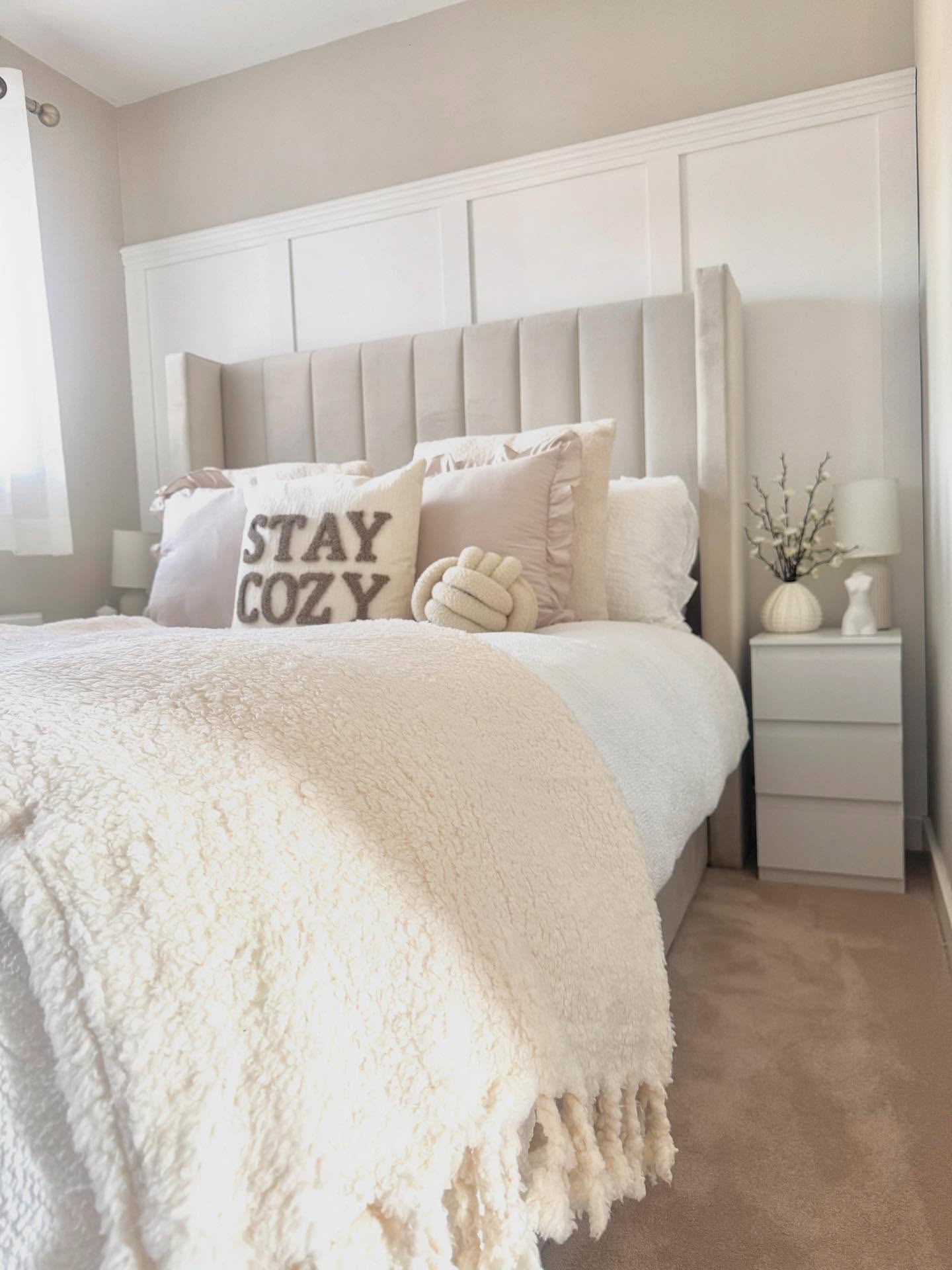 38. Moonlit Whisper: a Bedside Nook with a Glowing Orb Accent
