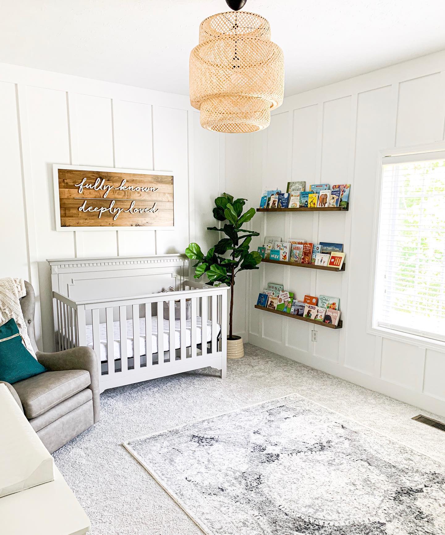 11. Moonlit Forest Canopy Crib with Starry Night Mobile