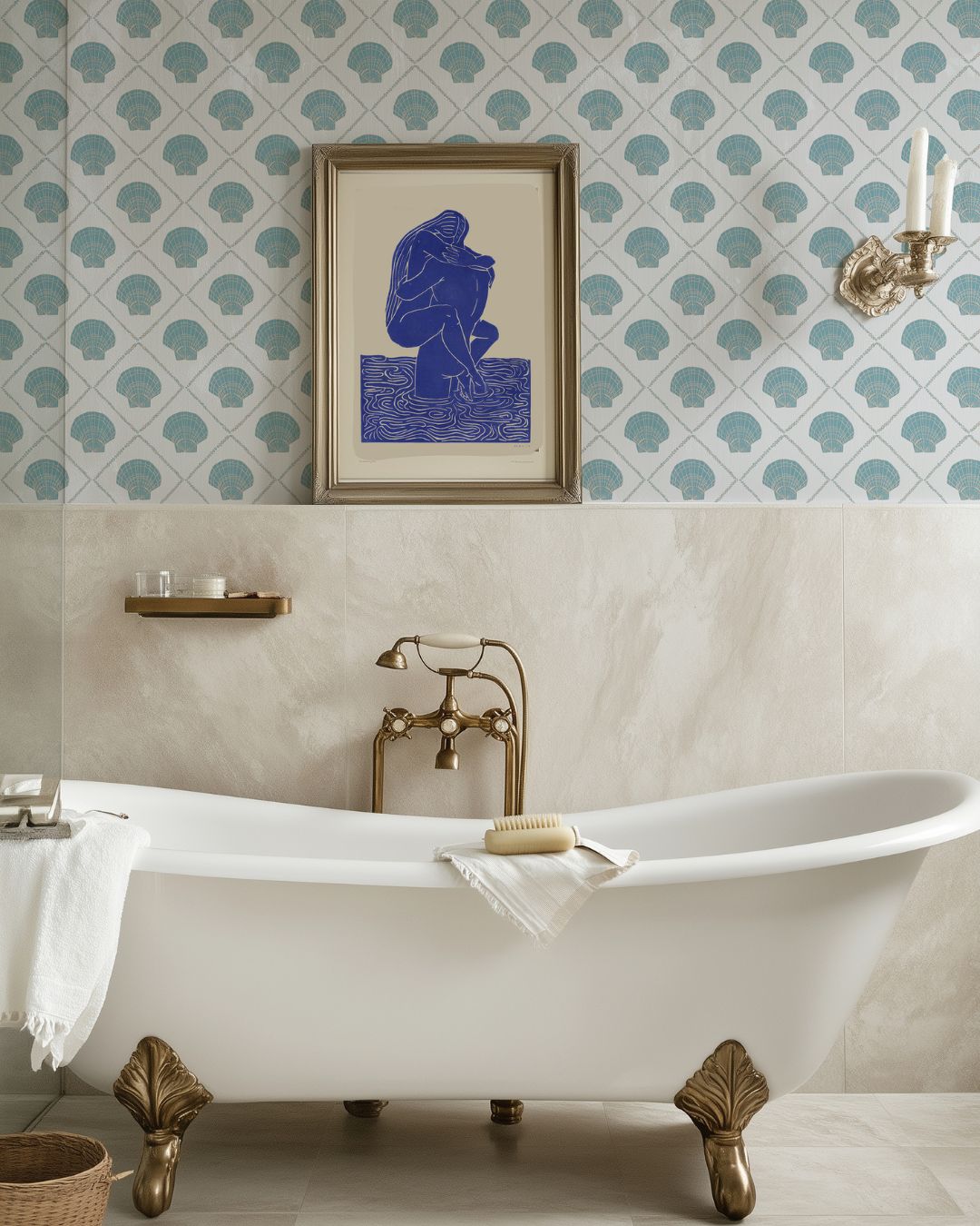 1. a Symphony Of Indigo Waves and Golden Arches In a Compact Space