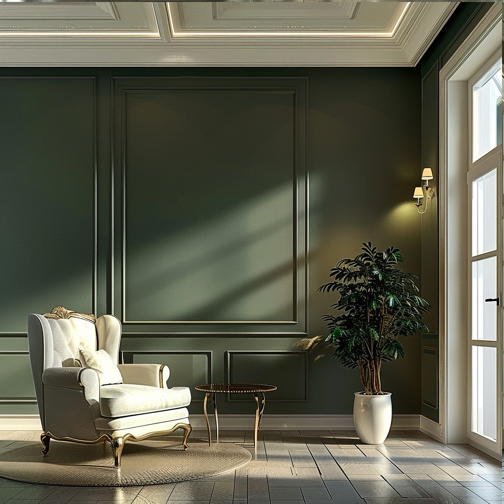 26. a Tapestry Of Plum and Gold: the Accent Wall with a Regal Twist
