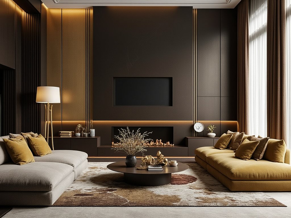 22. the Geometric Symphony Of Sunlight and Shadows on a Crimson Sofa