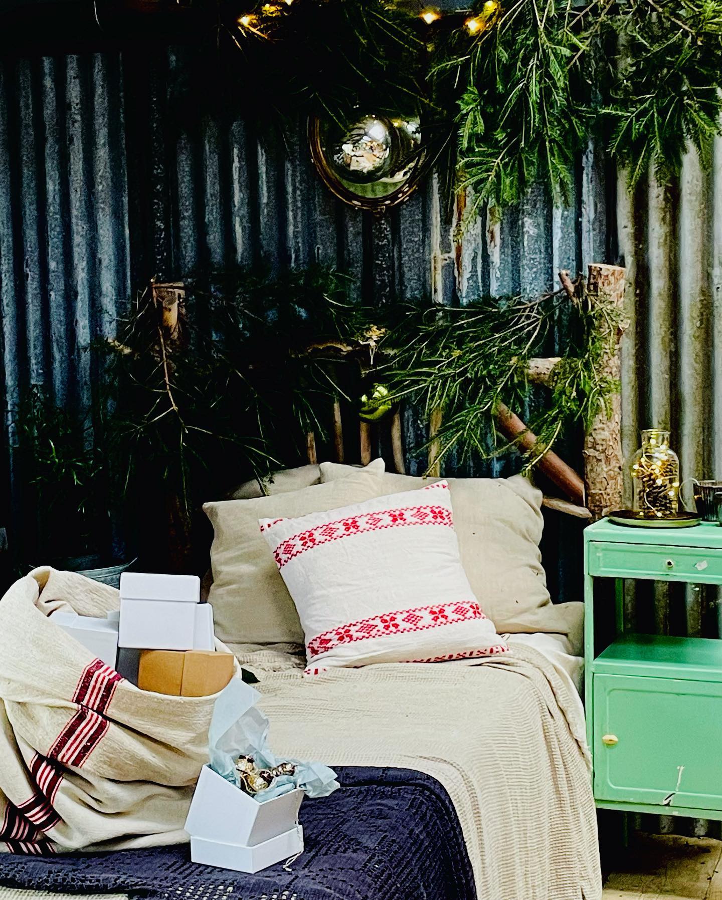14. Moonlit Canopy Over Wildflower Meadow Bed In Dark Boho Sanctuary