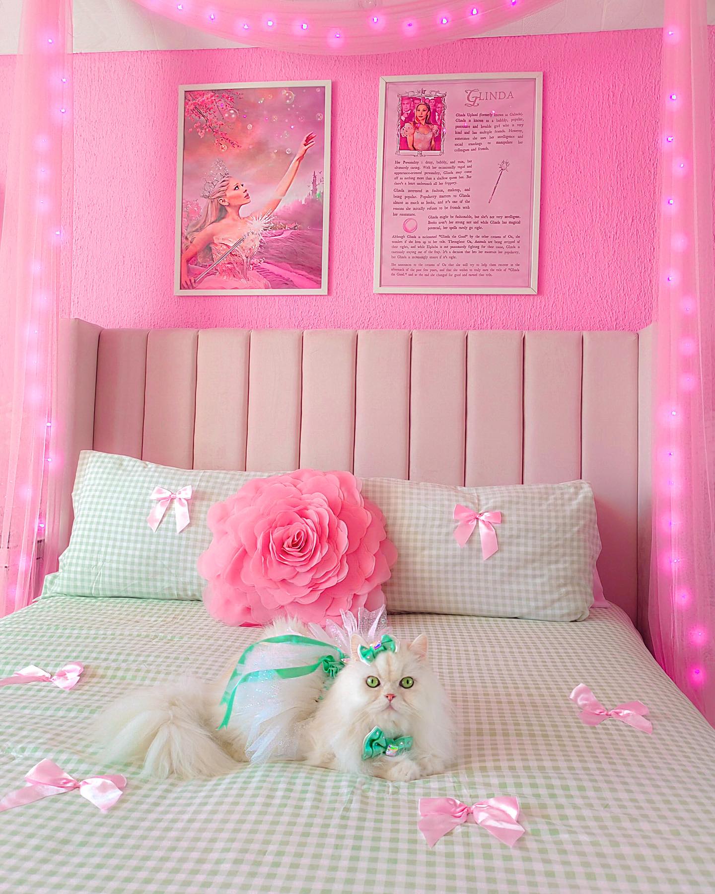 47. Pink Velvet Canopy Dream with Vintage Trunk Accent