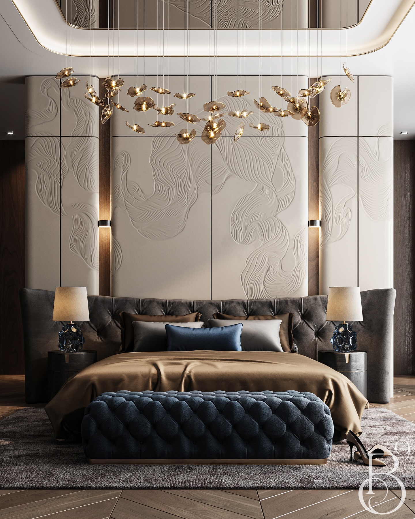 30. Moonlit Serenity: a Bedside Lamp with a Crescent Shade and Starry Accents