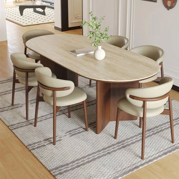 4. Mid-century Modern Table with Amber Glow and Geometric Legs