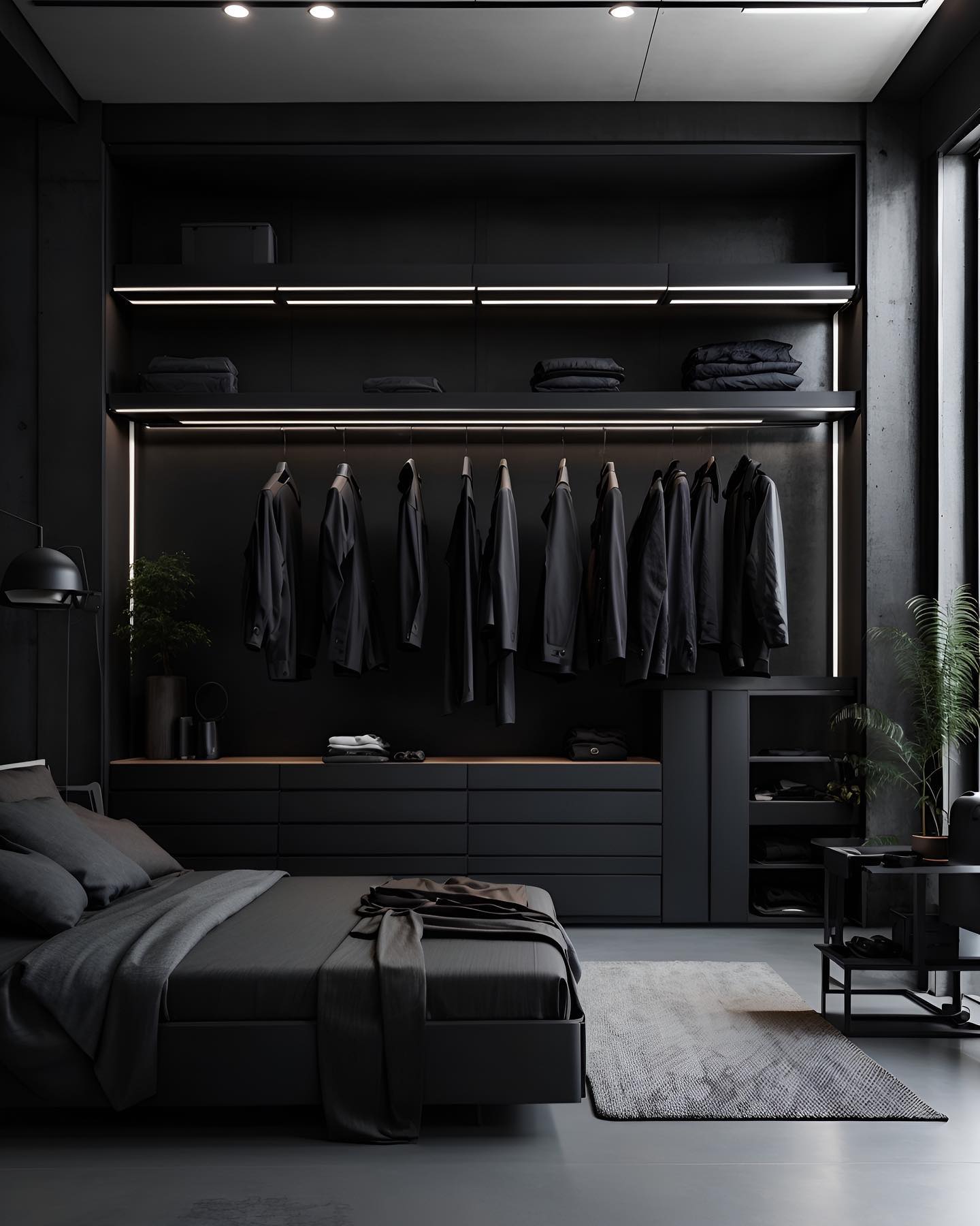 4. Midnight Velvet Canopy: a Bed Draped In Drama with Starry String Lights