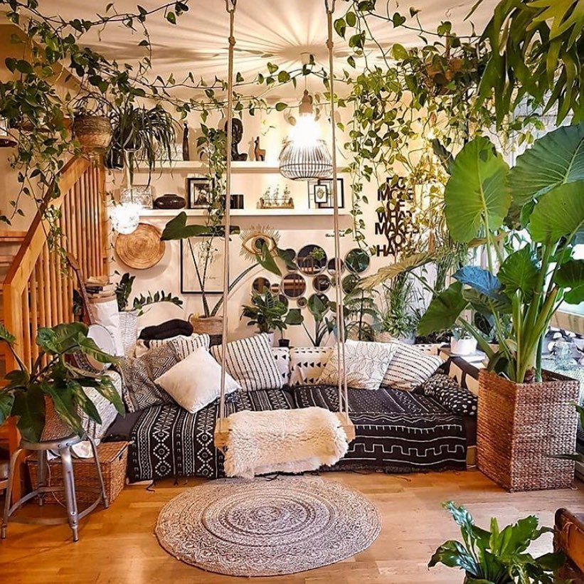 14. a Sunlit Haven with a Cobalt Blue Hammock and Terracotta Tiles