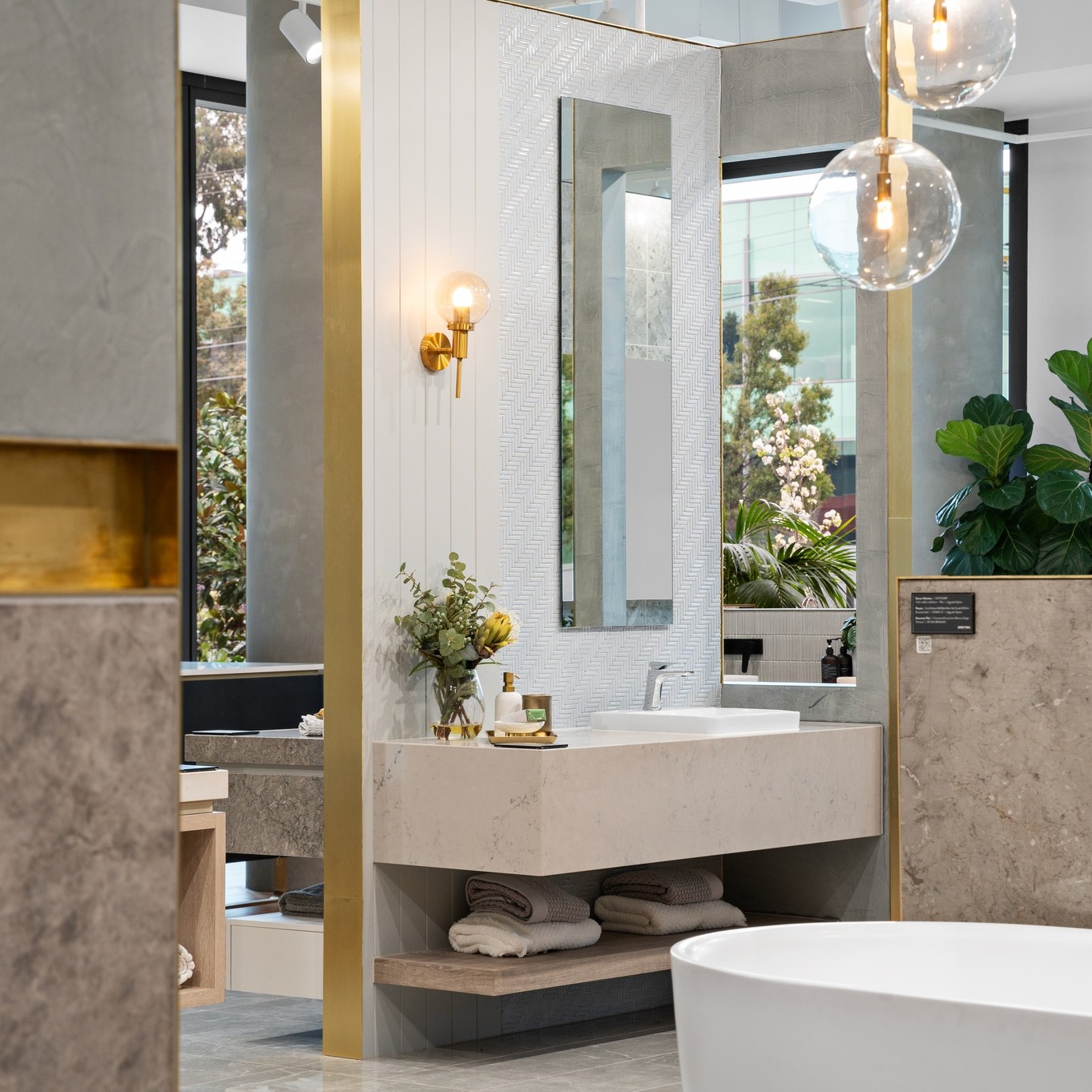 16. Moonlit Marble Mosaic: a Bathroom with a Celestial Soak