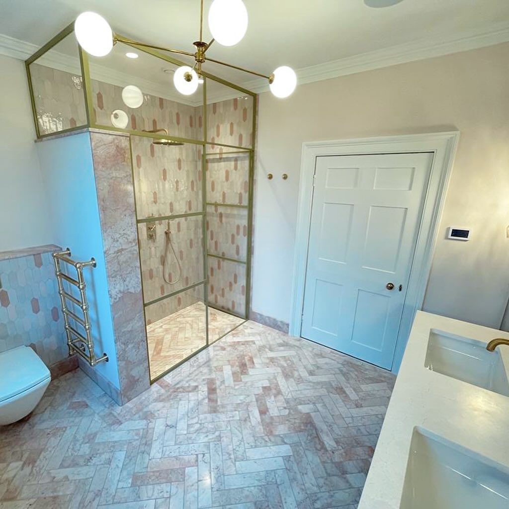 26. a Moonlit Mosaic Of Marble and Metallic Accents