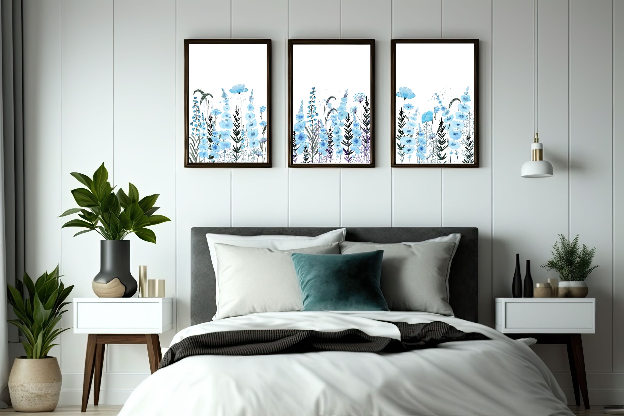 57. a Tapestry Of Tranquility with Geometric Leaves and Gold Accents