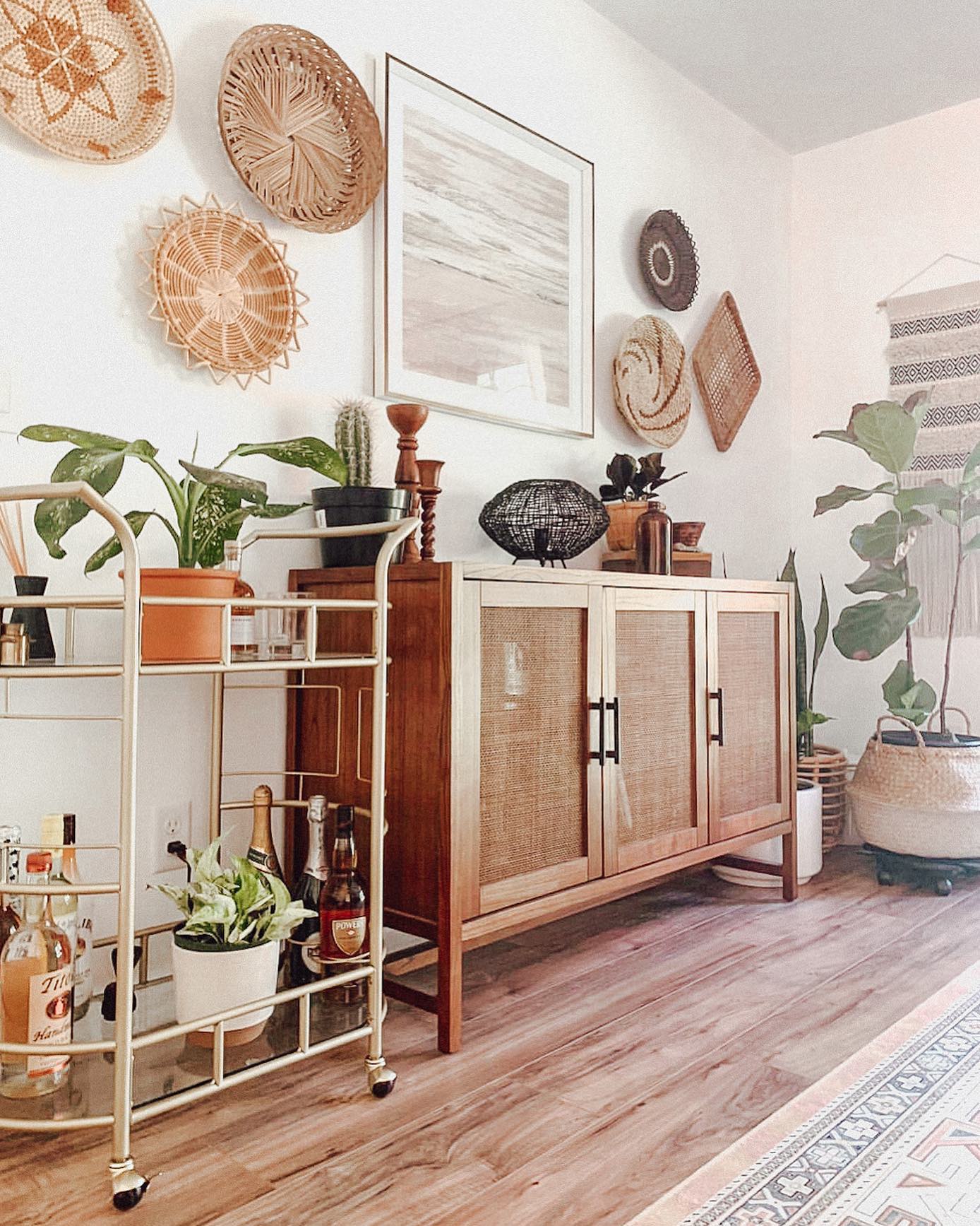 4. a Macrame Dreamcatcher Embraces a Sunlit Terracotta Pot Amidst Lush Greenery