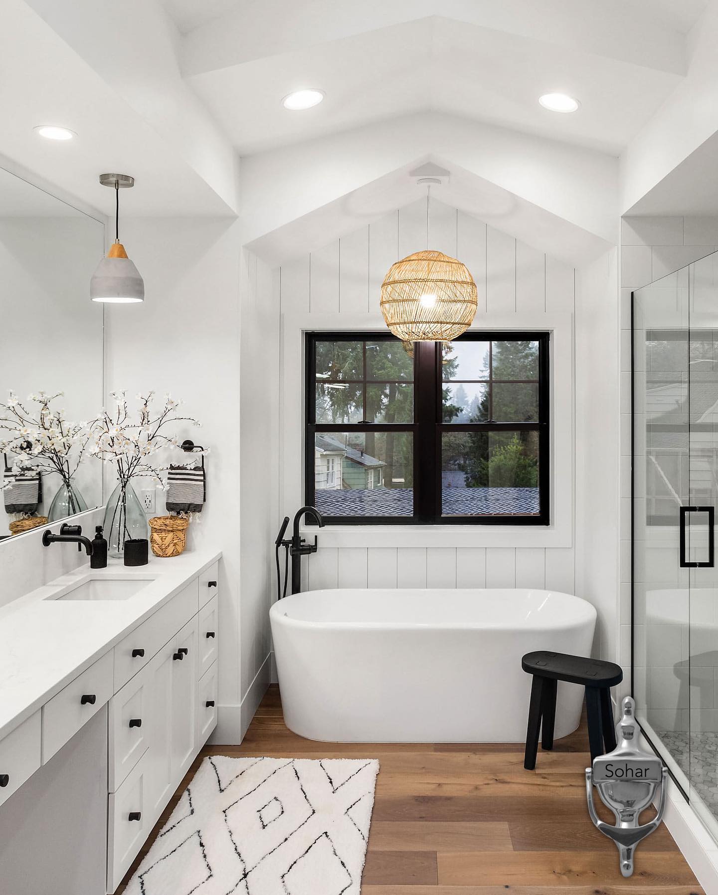 1. the Porcelain Swan and Marble Mosaic Sink Ensemble