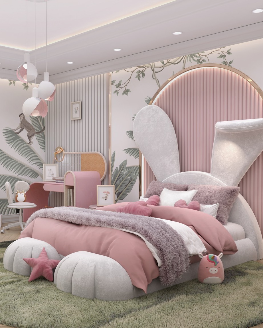 43. Pink Clouds and Gold Accents: a Dreamy Canopy Bedroom Escape