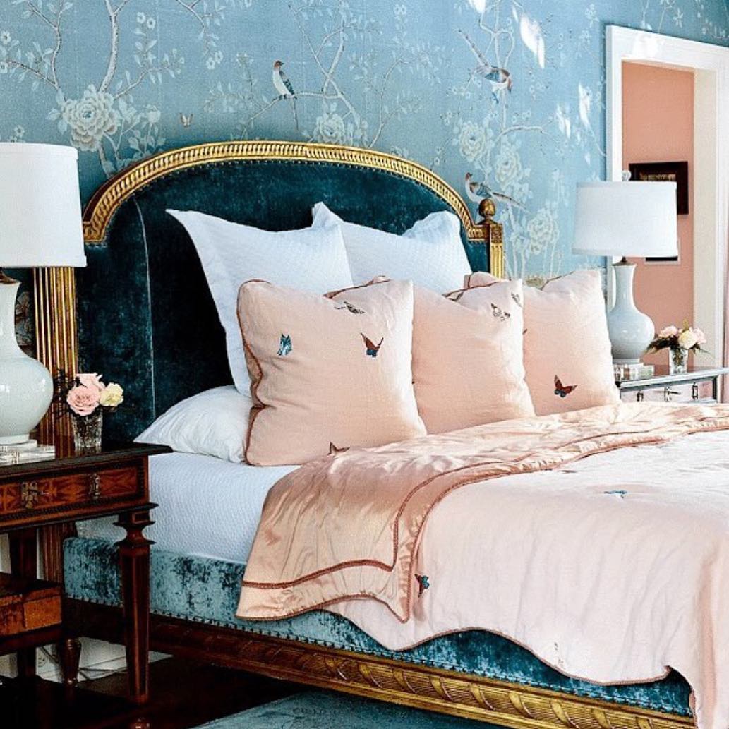 34. Soft Lavender Walls with a Floating Shelf Haven