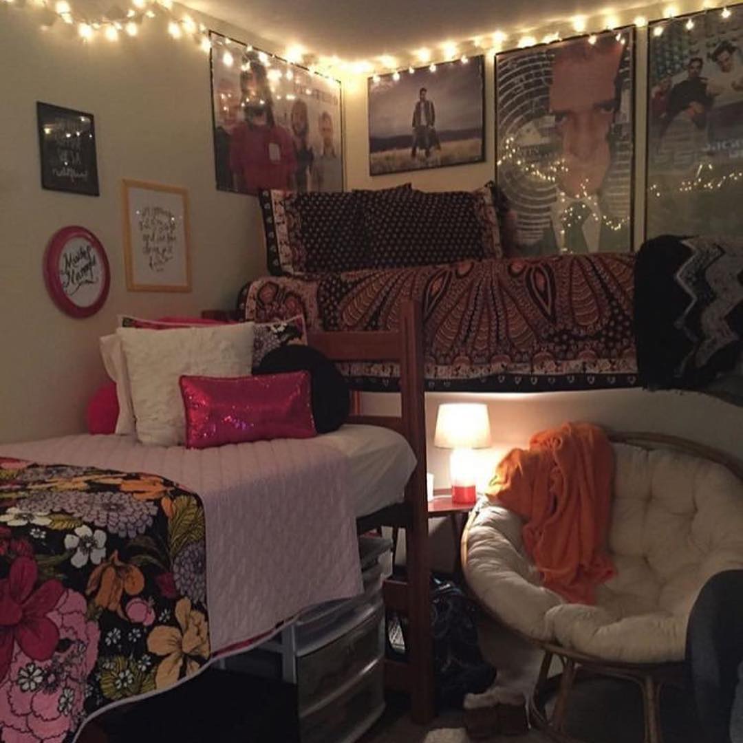 9. Vintage Typewriter on a Bedside Table with a Warm Amber Lamp