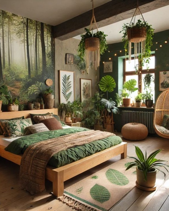18. a Tapestry Of Warmth: Macrame Wall Art and Wooden Accents In a Cozy Nook