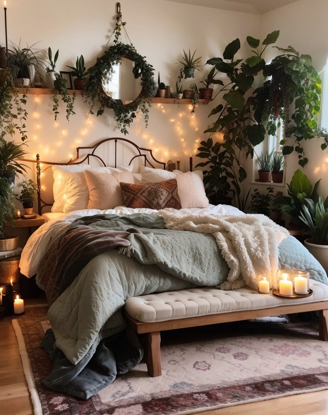 10. the Moonlit Lace Canopy and Vintage Rose Petal Bedding Retreat