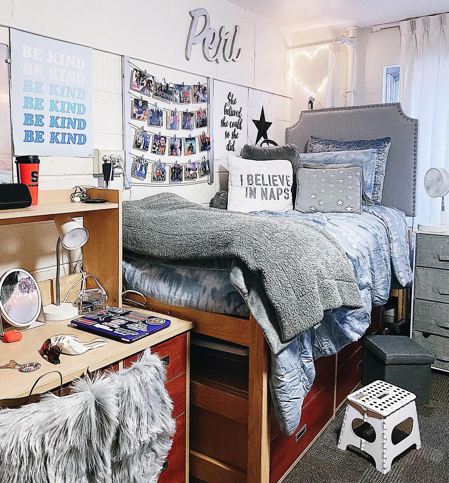 8. Moonlit Waves and Macrame Magic: a Cozy Dorm Room Transformation