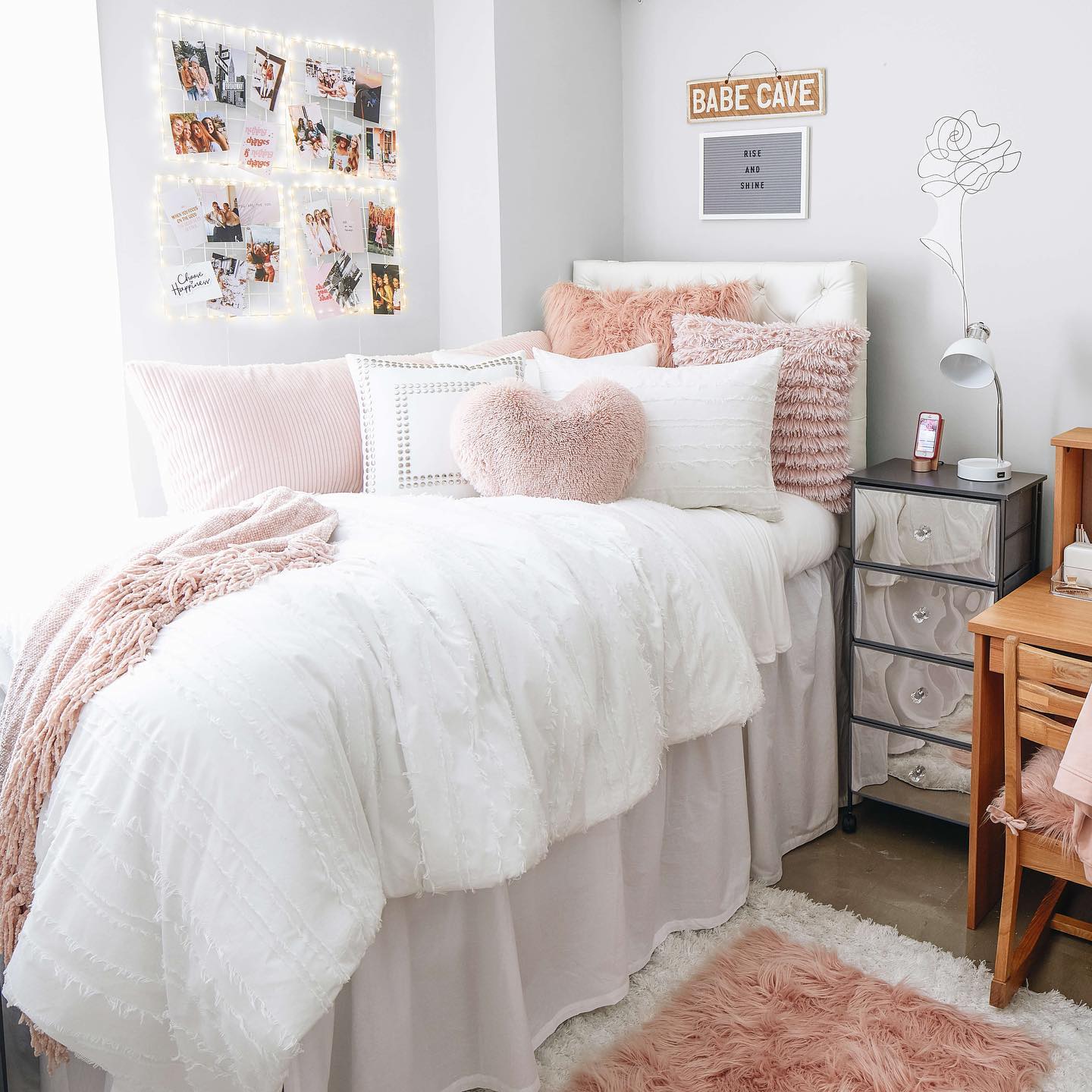 7. Neon Glow and Cozy Throws: a Kaleidoscope Of Color In a Compact Space