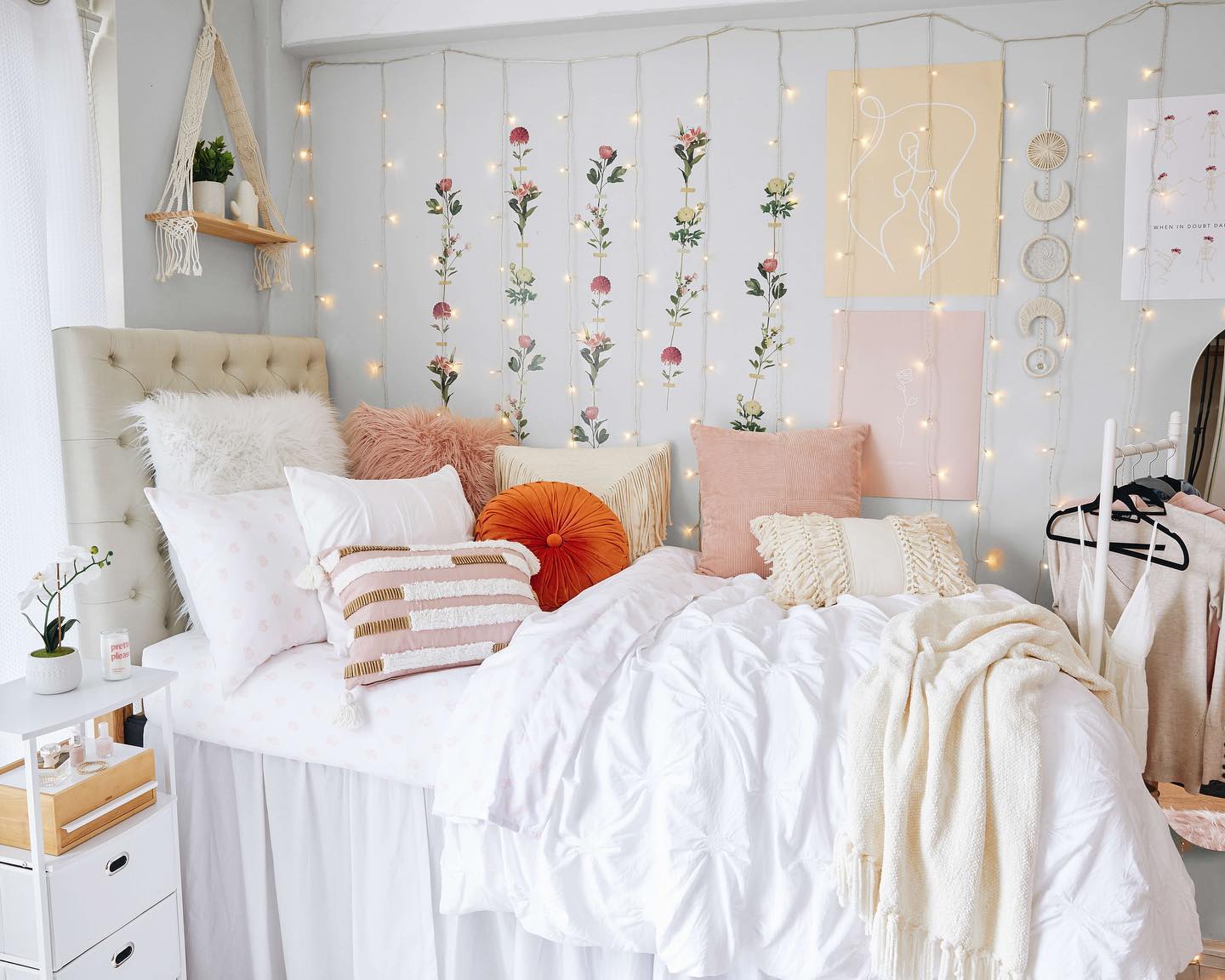 14. Sunlit Serenity with a Pop Of Magenta: a Dorm Room with a View