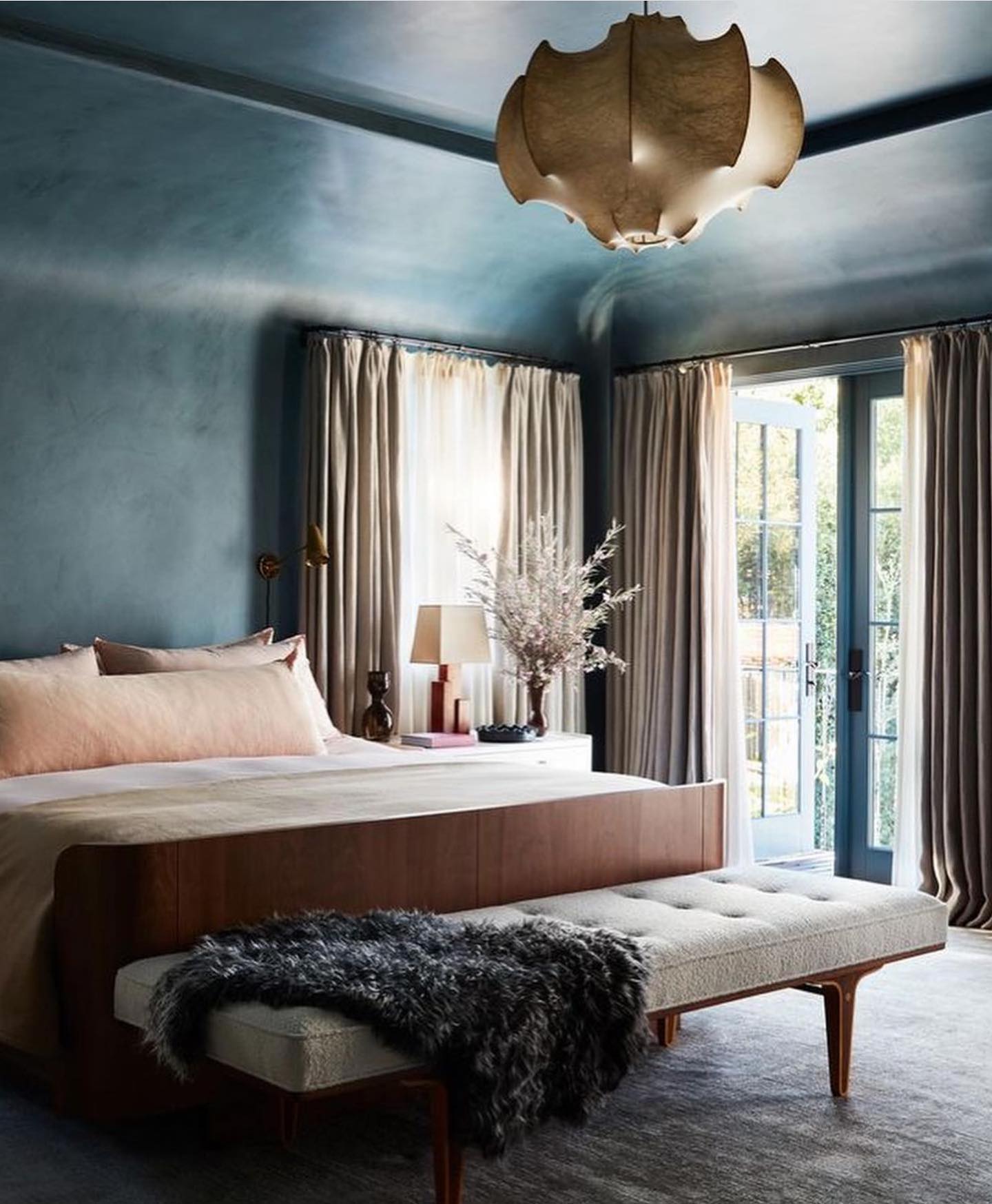 22. Moonlit Lavender Retreat: a Bedroom with a Canopy Of Stars and Violet Hues