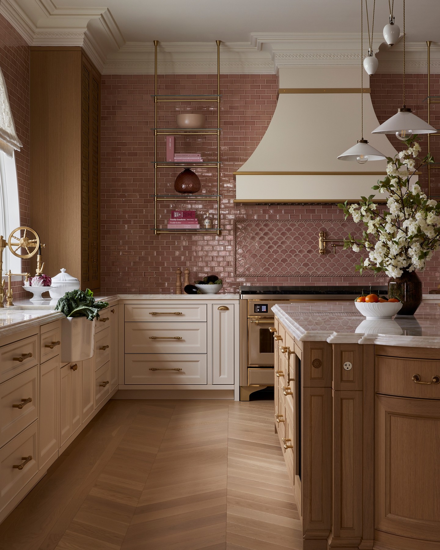 25. Whimsical Pink Flamingo Feathers and Checkerboard Floors