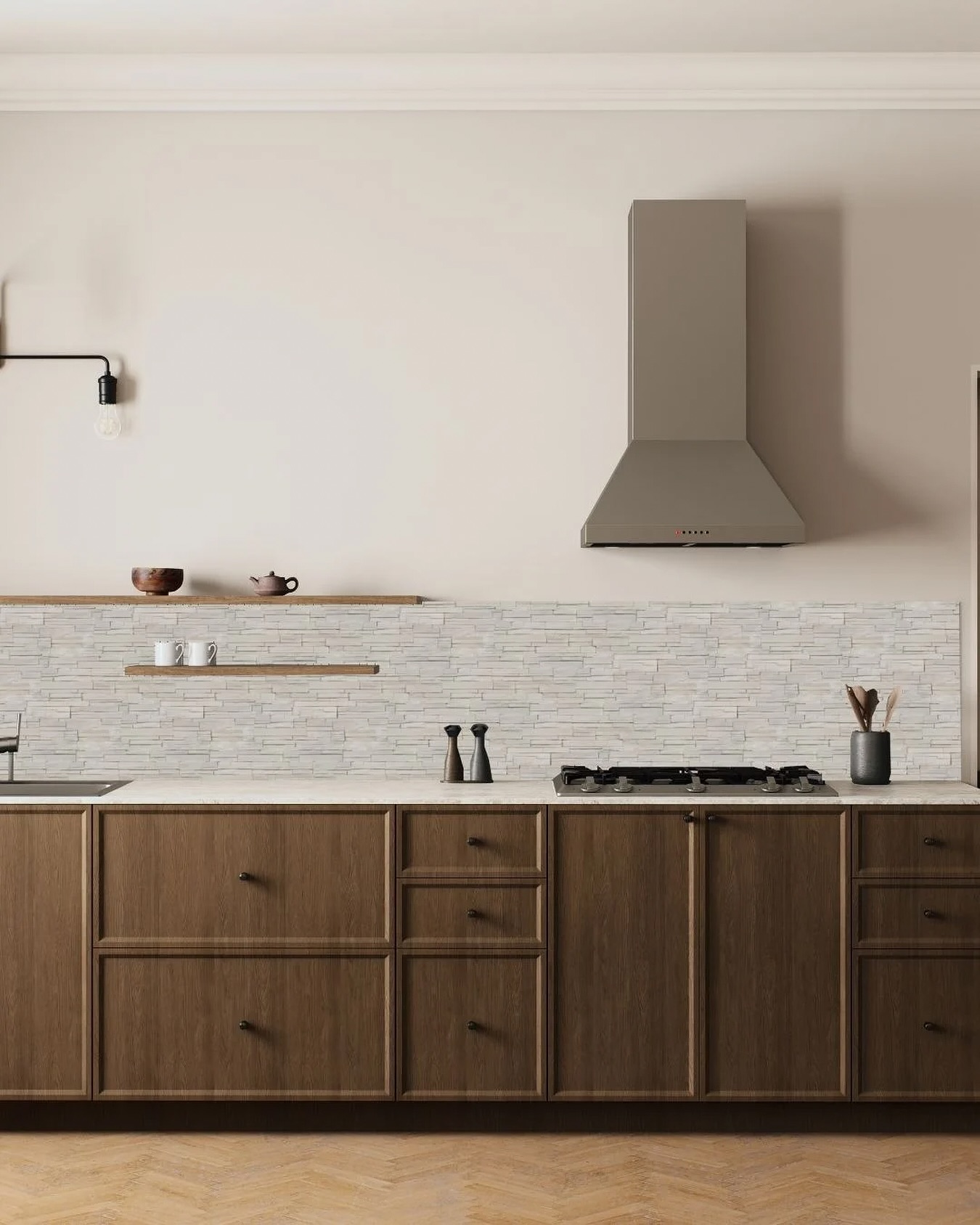 5. Vibrant Citrus Zest Tiles with Cobalt Blue Accents and Rustic Wood Shelving