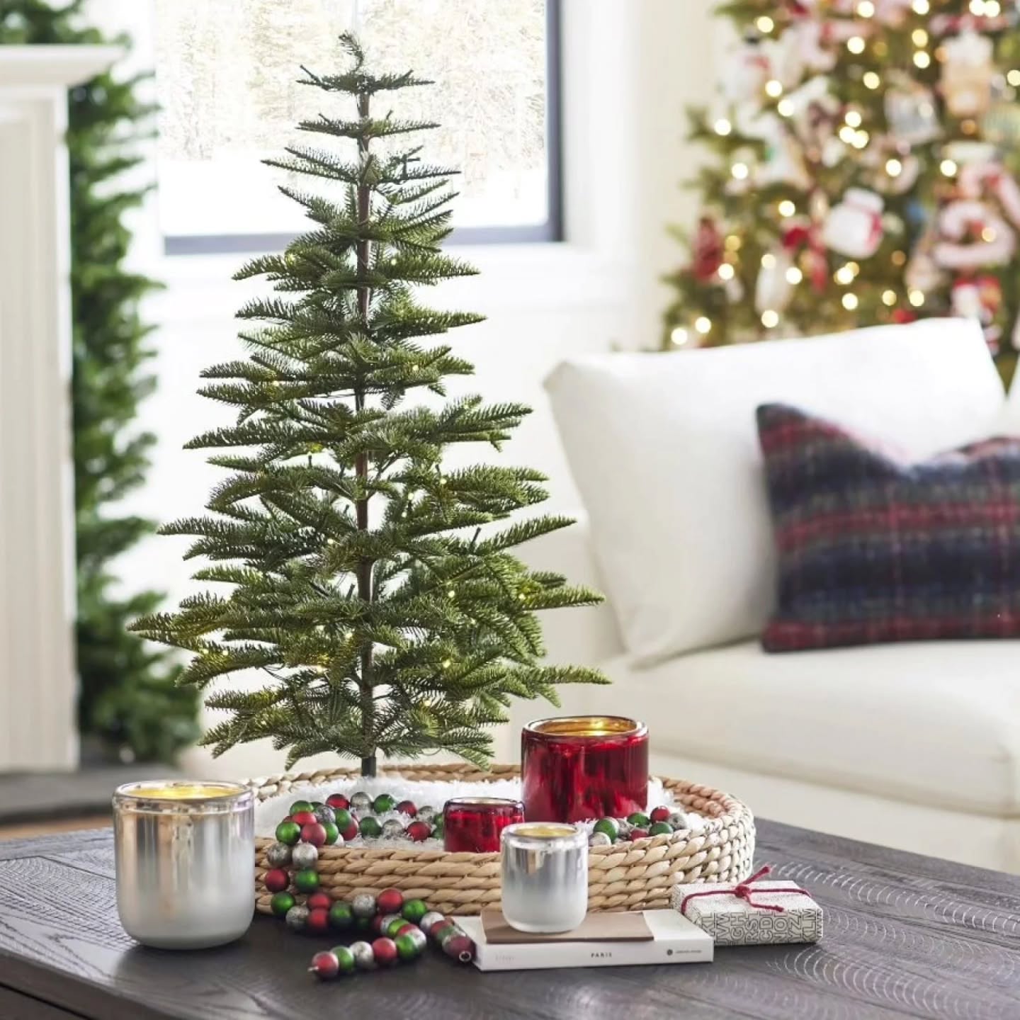 16. a Festive Gathering Of Spruce and Snow on a Reclaimed Wood Canvas