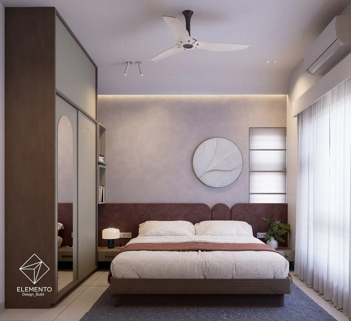 7. Velvet Dreamscape: a Cascade Of Plum and Gold Wall Hangings