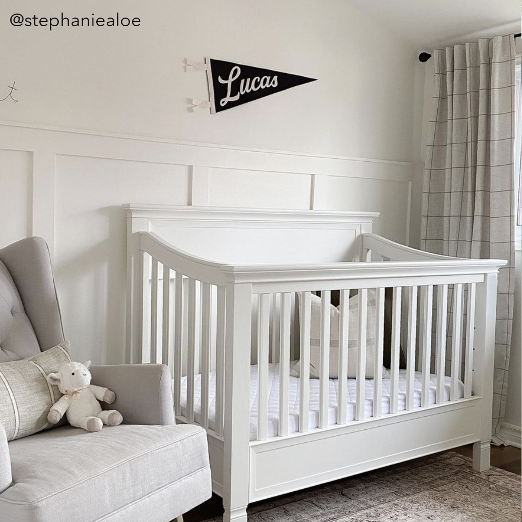 37. Moonlit Cradle Under Starry Canopy: a Minimalist Nursery with a Celestial Twist