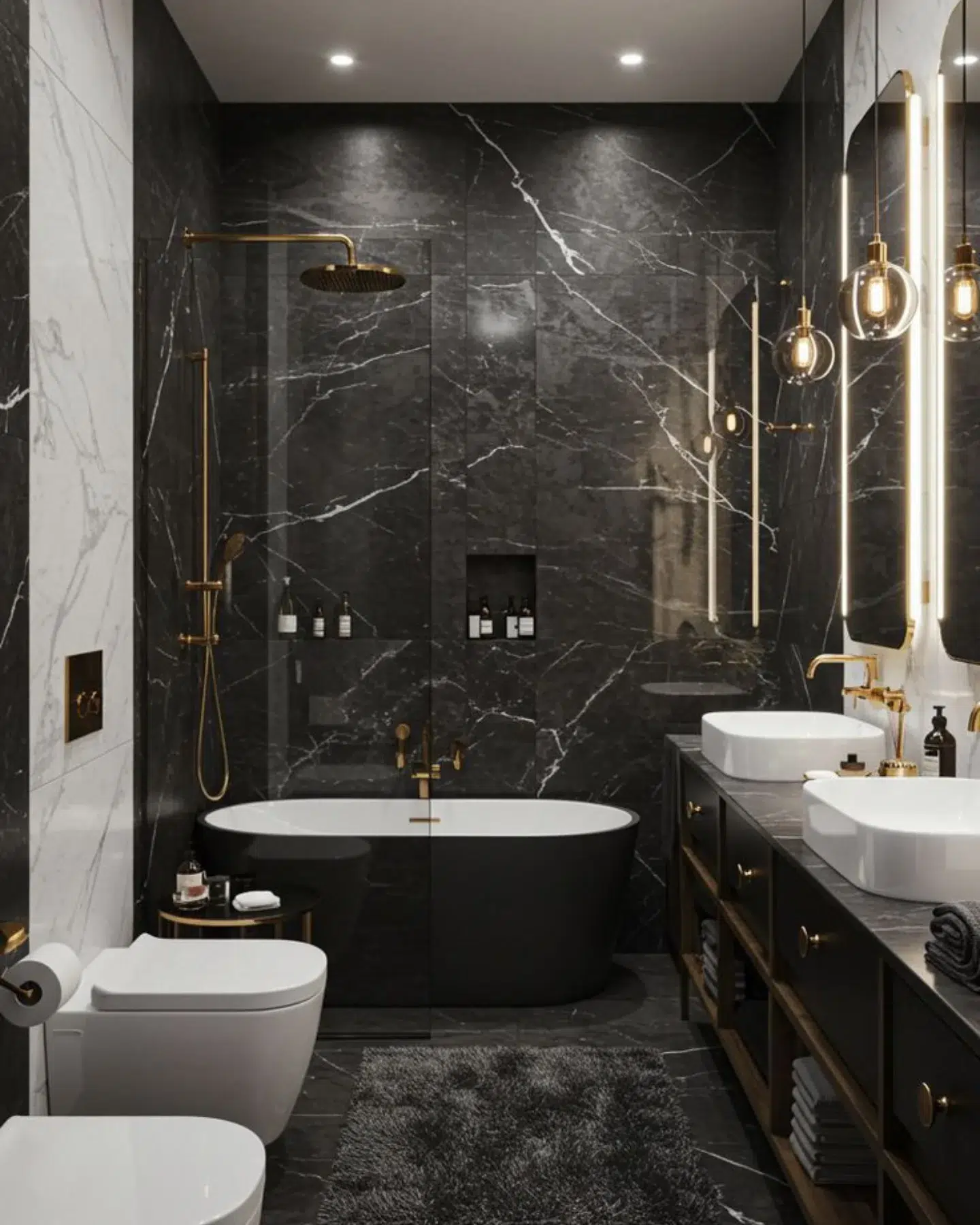 23. the Porcelain Swan Sink and Emerald Green Mosaic Tiled Wall