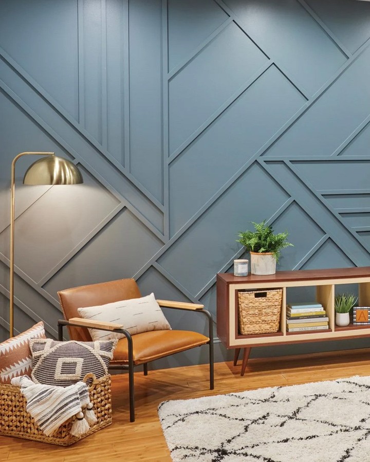 19. a Tapestry Of Teal and Terracotta Tiles on a Textured Wall