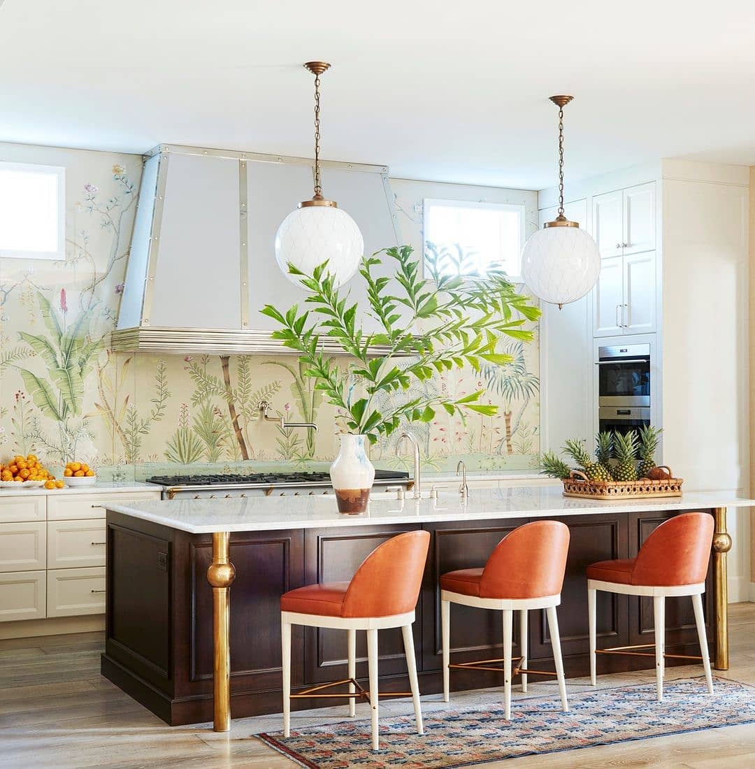 33. a Symphony Of Cobalt and Copper: Hexagonal Tiles with a Rustic Twist