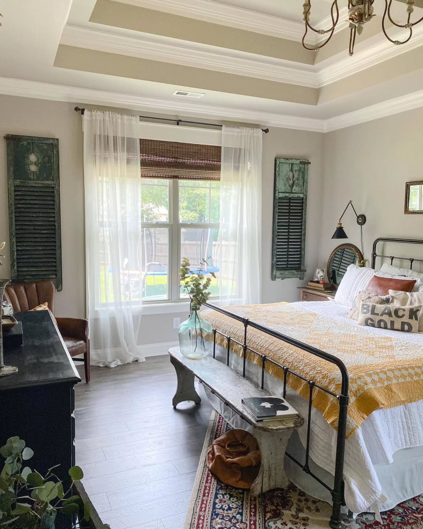 15. Cozy Nook with Vintage Trunk and Woven Basket Underneath a Slanted Ceiling