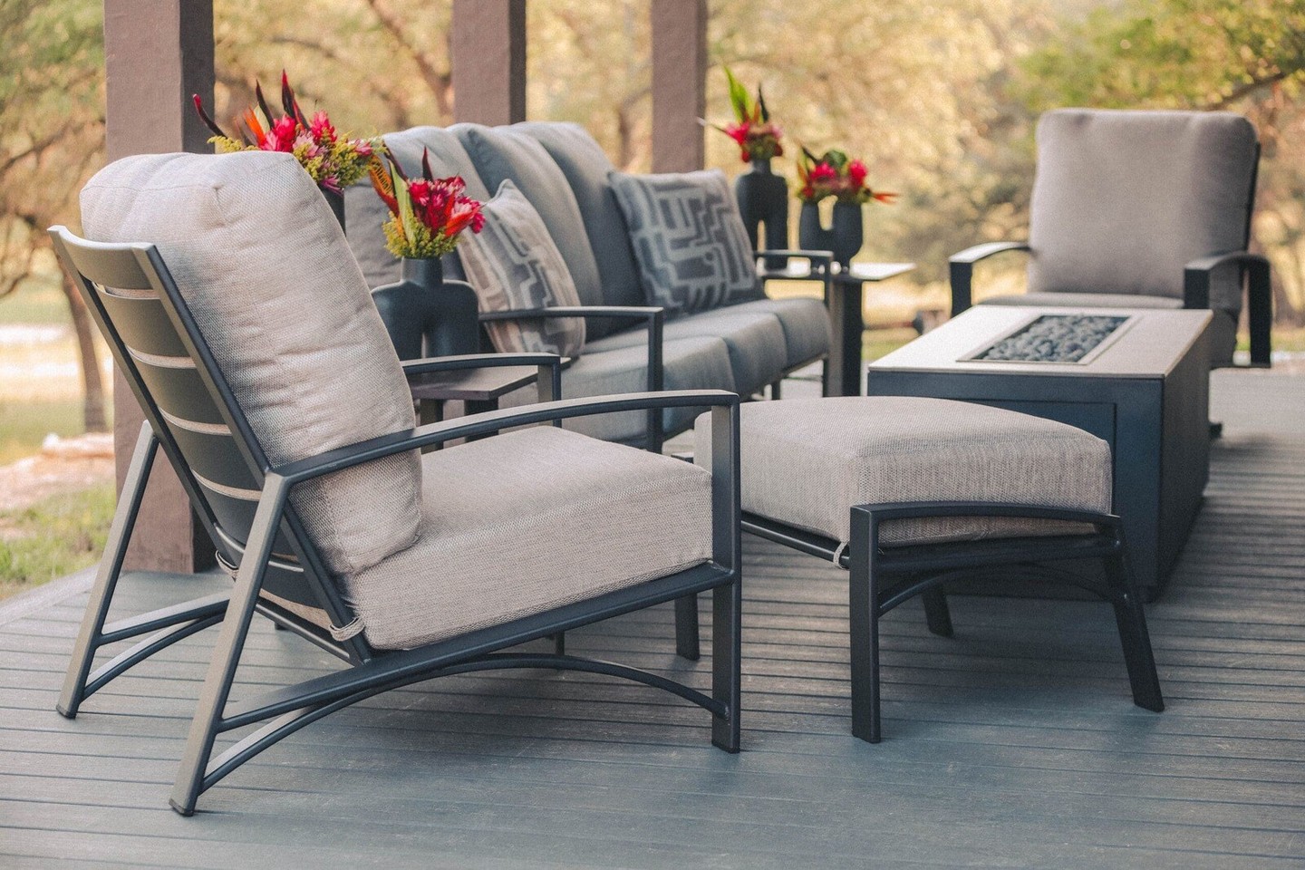 7. the Sunken Fire Pit and Lush Greenery Hammock Haven