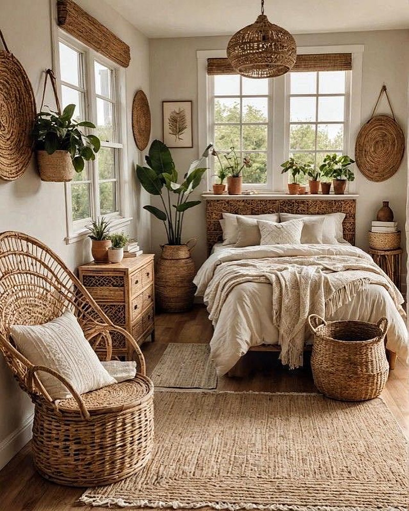 21. Mossy Green Accents Meet Geometric Patterns In Cozy Nook