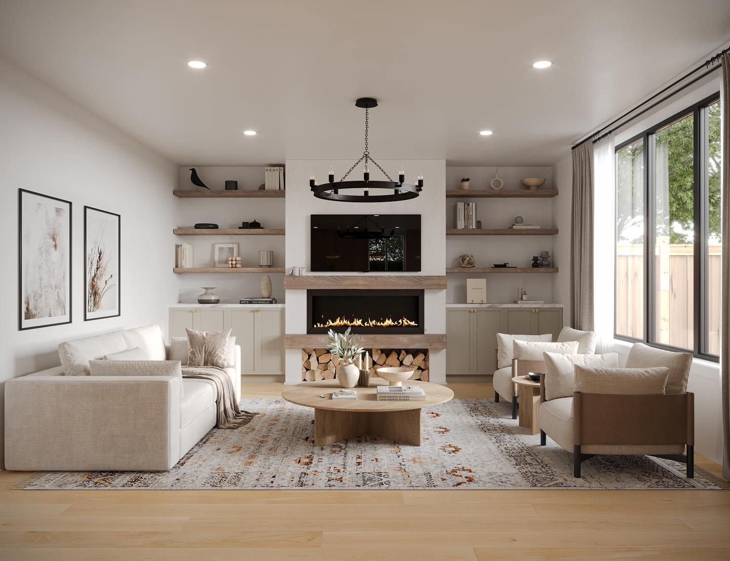 19. the Fusion Of Geometric Patterns and Warm Terracotta In a Sunlit Living Room