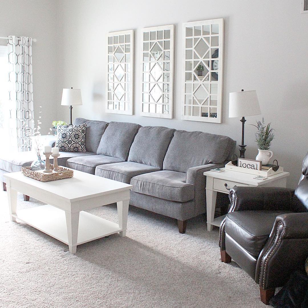 30. Midnight Garden Serenity: Ivy and Lanterns Adorning a Floating Shelf