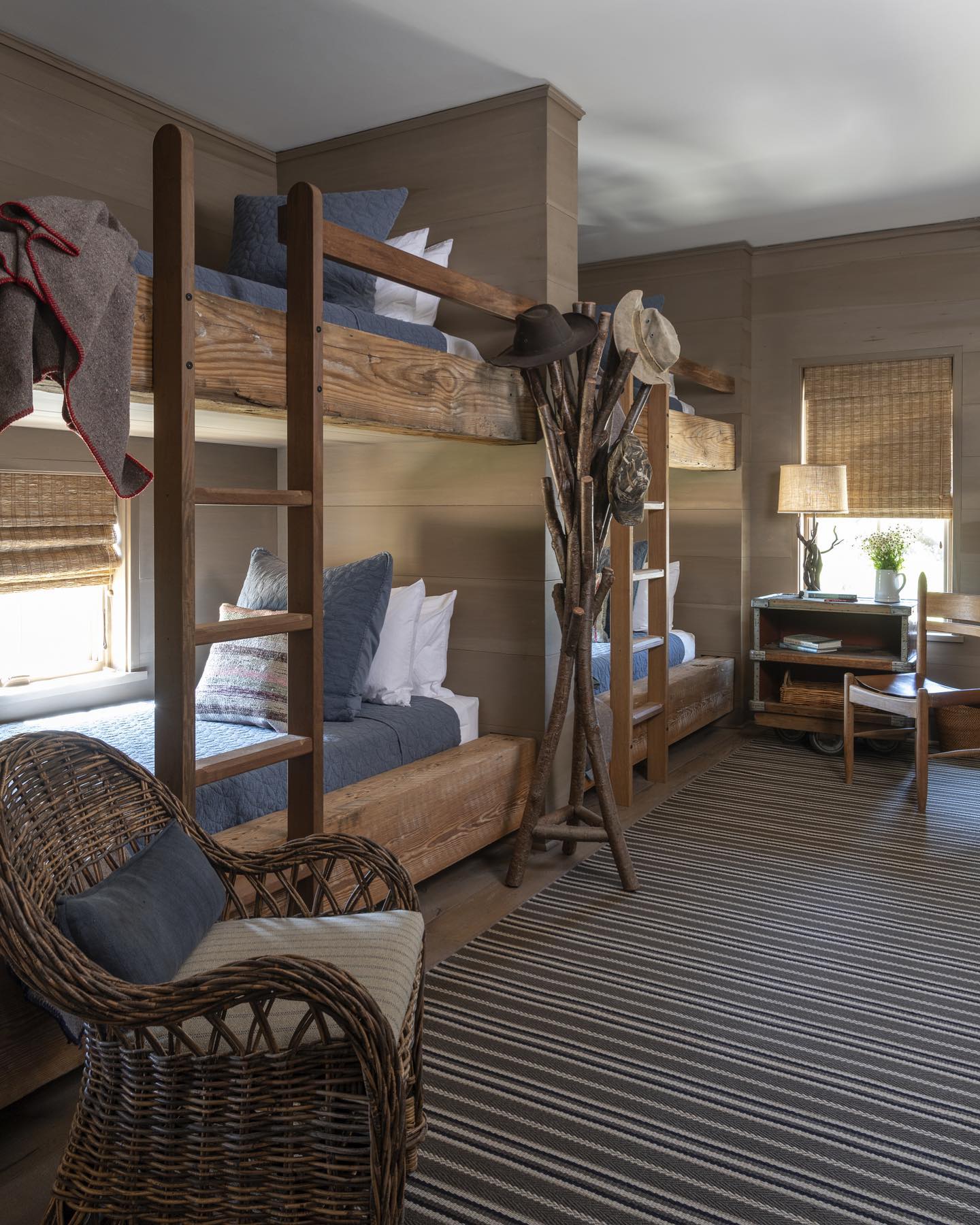 20. Sun-drenched Wooden Beams and Vintage Lanterns Illuminate Cozy Ranch Retreat