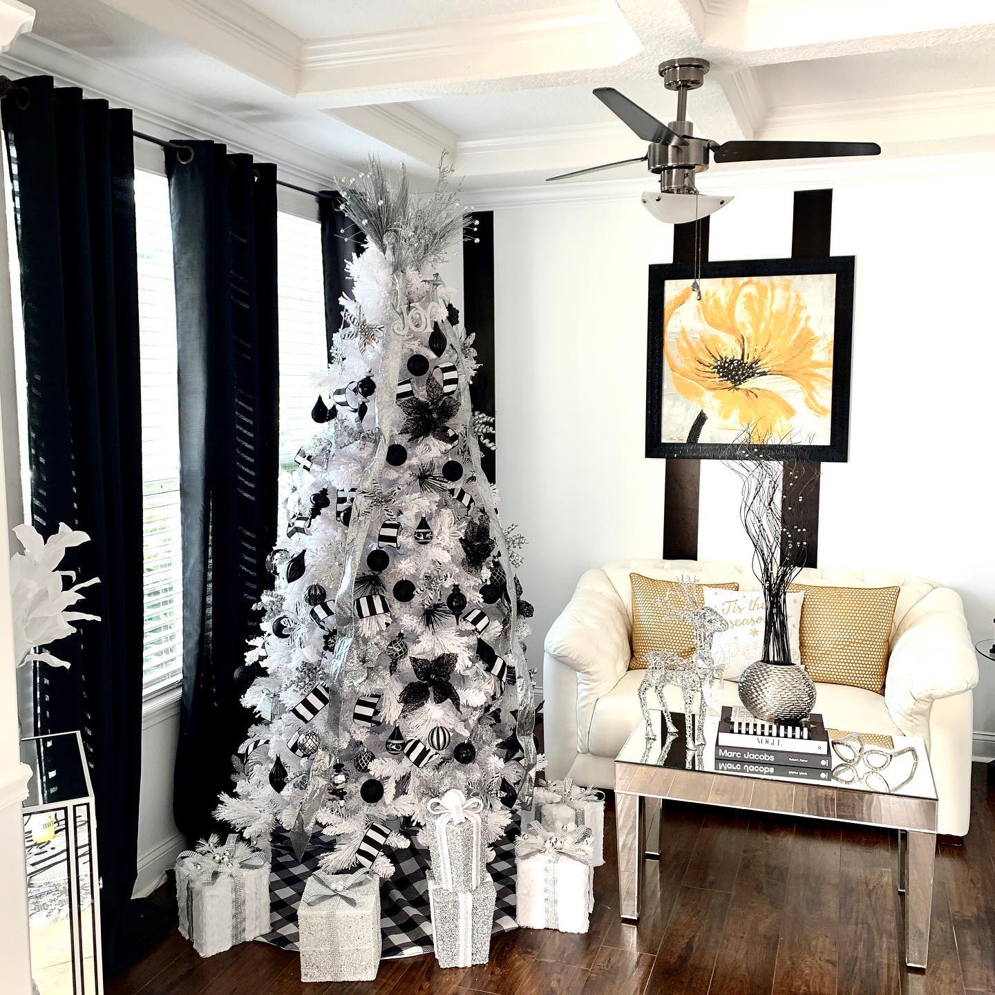 13. Snowflake-embossed Ornaments Hanging from a Delicate Ribbon on a Rustic Wooden Background
