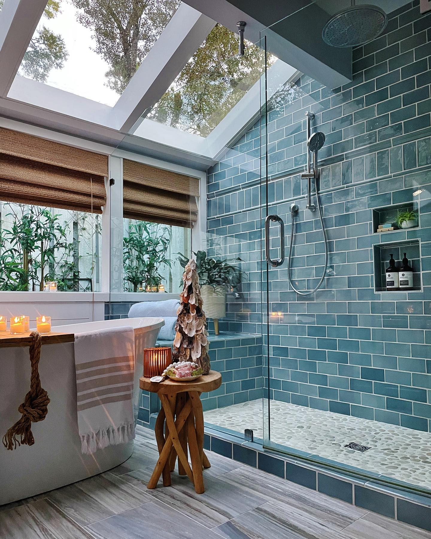 1. Snowflake Soap and Pinecone Perfection: a Rustic Christmas Bathroom Retreat