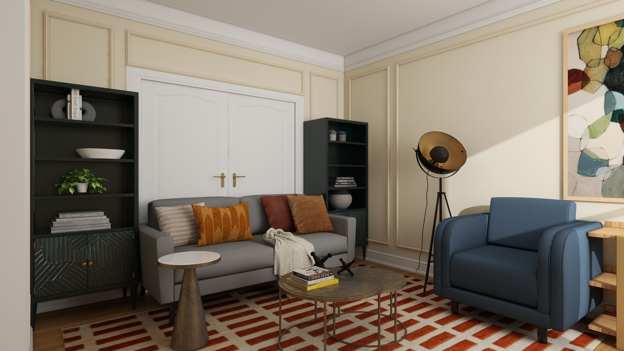 14. a Symphony Of Curves: the Circular Sofa and Moonlit Archway Living Room